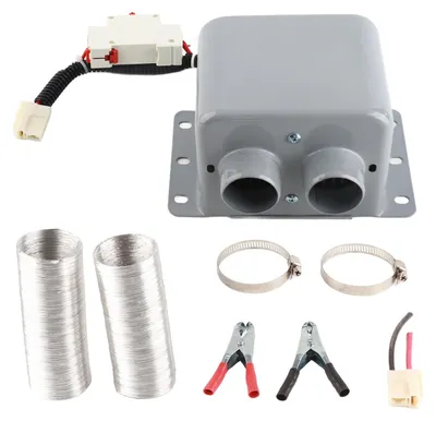Imagen del producto de Calefactor eléctrico para automóvil, 600-800W, con 2 orificios, para uso en invierno, para calentar y desempañar ventanas