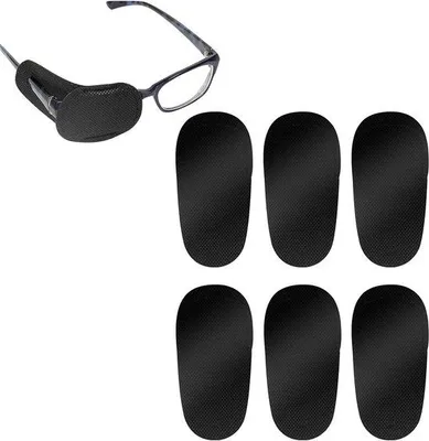Produktbild von Wiederverwendbare Augenpads, 6 Stück, schwarz, für Kinder und Erwachsene