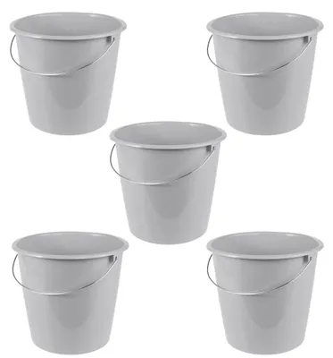 Produktbild von keeeper Erik 5X Eimer mit Metallbügel, 10 l, Polypropylen, 28,5 x 28,5 x 26 cm,