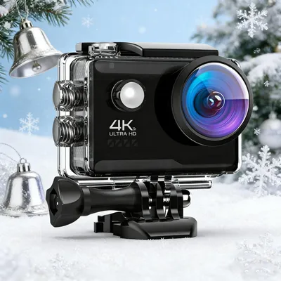 Image de 4K60FPS 20MP avec WiFi Caméra sportive Caméra sous-marine 40 m étanche Zoom 170° Grand Angle 2 x 1200 mAh Batteries avec