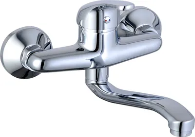 Obrázek produktu pro eisl dřezová nástěnná baterie EUROPA, kuchyňská baterie pro montáž na stěnu chrom