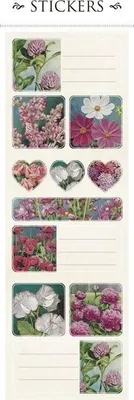 Image de Stickers décoratifs ST149-6 fleurs d'été 2 feuilles