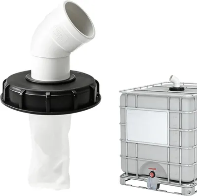 Obrázek produktu pro Víko IBC s filtrem, DN150-165 mm, víko IBC s ohybem, nylon, omyvatelné s filtrem, víko nádrže s vodním filtrem 45°, příslušenství k IBC nádržím pro IBC kontejnery/nádrže na dešťovou vodu/sudy
