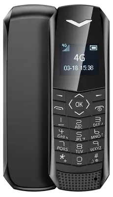 Obrázok produktu pre Avizar, mini telefón s 4G pripojením, 1,77-palcový displej a tlačidlo SOS, čierna farba