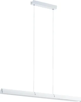 Produktbild von EGLO LED Pendelleuchte Caldina, Hängelampe dimmbar, Hängeleuchte modern aus Metall, Esstischlampe in Weiß, Chrom, LED Wohnzimmerlampe, warmweiß