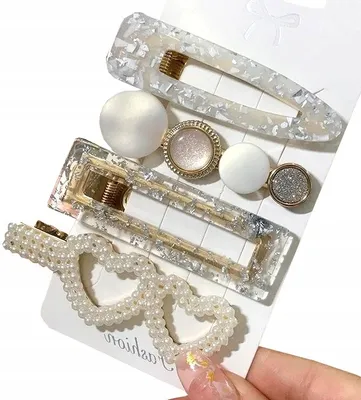 Produktbild von Haarnadel-Set - Elegante Haarnadeln - Sofortige Frisuraufwertung - Metall, Acryl - Stilvolles Accessoire - Kompakte Größe