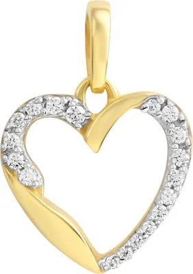 Produktbild von V Anhänger 333/- Gold 1,6cm mehrfarbig 371340838