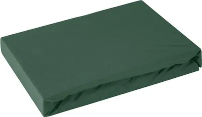 Image de Design 91 Drap avec élastique 180x200 vert foncé pour matelas haut 30 cm 125 g/m2