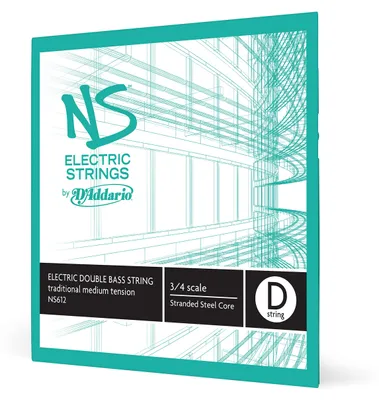 Produktbild von D'Addario NS612 Elektrik-Kontrabass Einzelsaite 'D' mehrfach verdrillter Stahlkern Medium