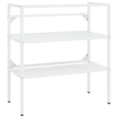 Immagine prodotto di vidaXL Telaio per lavabo da bagno bianco 79x38x83 cm in ferro