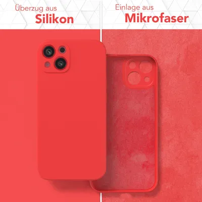 Produktbild von EAZY CASE - TPU Hülle für Apple iPhone 13, TPU Case stoßfeste Handyhülle, weiches Cover mit Kameraschutz, Silikonhülle in Rot