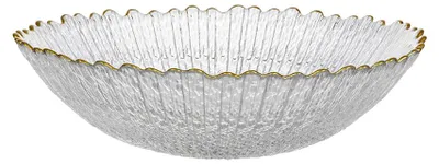 Productafbeelding van Glazen schaal met gouden rand, 20 cm