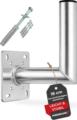 Produktbild von PremiumX 18cm Wandhalter ALU Halterung SAT Schüssel Fischer Schraubensatz