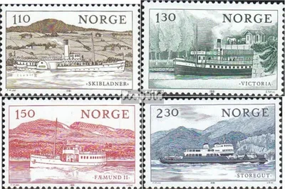 Produktbild von Briefmarken Norwegen 1981 Mi 841-844 (kompl.Ausg.) postfrisch Binnenschiffahrt