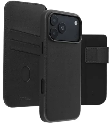 Immagine prodotto di Custodia pieghevole 2-in-1 in pelle con tecnologia MagSafe per iPhone 18 Pro / 17 Pro - Colore: Nero Ossidiana