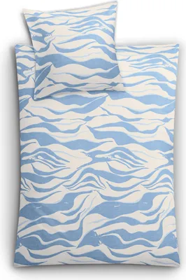 Produktbild von Kleine Wolke Bettwäsche Satin, Onda Mare, 1-155x220 /1-80x 80