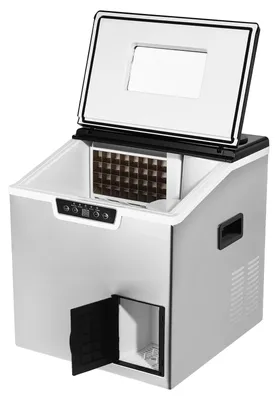 Zdjęcie produktu dla Maszyna do lodów, funkcja 2 w 1, wyświetlacz LCD, kolor: szary