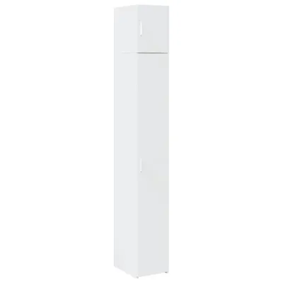 Obrázek produktu pro Úzká úložná skříňka bílá 30 x 42,5 x 225 cm kompozitní dřevo
