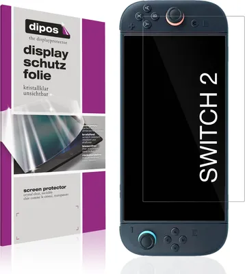 Produktbild von 2x Schutzfolie für Nintendo Switch 2 2025 klar Displayschutzfolie Folie Display Schutz dipos