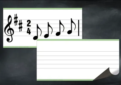 Produktbild von TimeTEX Whiteboard-Demo-Notenlinien magnetisch, 2-tlg.