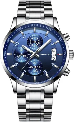 Produktbild von Fur Herren wasserdicht, Chronograph, Edelstahlarmband, analog, Quarz, Business mit Datum