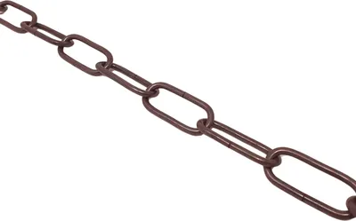 Zdjęcie produktu dla Łańcuch do lamp Łańcuch o owalnych ogniwach, gładki, długość 1m, ciemnobrązowy, 47x20x4mm