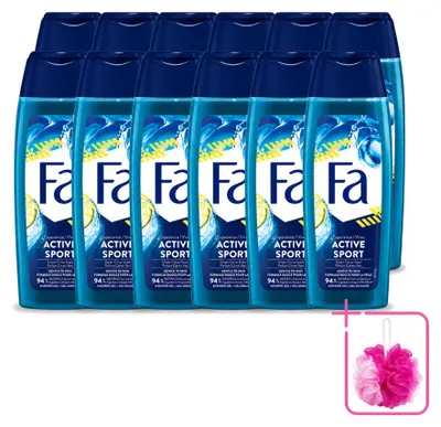 Produktbild von 12 x Fa Men Active Sport Deodorant Spray - 150 ml - Sparpackung - 12 Stücke