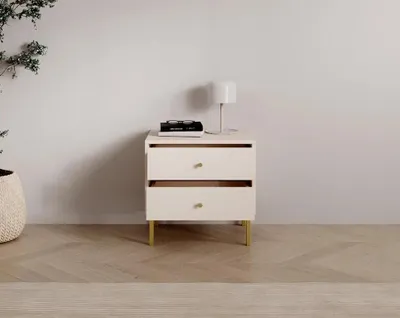 Obrázek produktu pro Minimalistický noční stolek DENRA - béžový