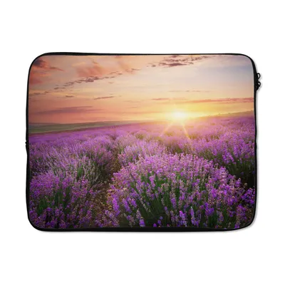 Produktbild von MuchoWow® Laptop Hülle 15 Zoll Lavendel - Sonne - Blumen Laptoptasche - Laptoptasche - Sleeve - Rundum-Schutz