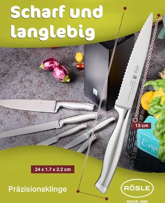 Produktbild von Rösle Rösle Universalmesser Basic Line 13 cm  Wellenschliff, G 130711 130711 4004293137111