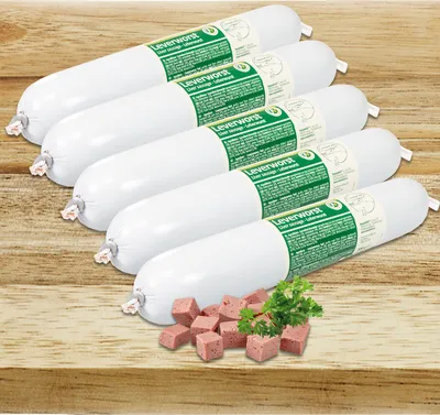 Produktbild von 5x200 g - Schecker Hundesnack - Hunde Leberwurst - minimal gewürzt - schnittfest - mit viel Leber