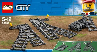 Productafbeelding van LEGO® City wissels voor treinbaan, 60238