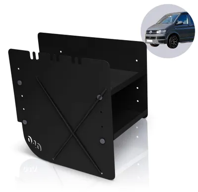Obrázok produktu pre 040 Náhradné diely Stojan na topánky BLACK BEIFAHRERSEITE Príslušenstvo vhodné pre VW T5 T6 T6.1 California Organizér na topánky Taška na topánky