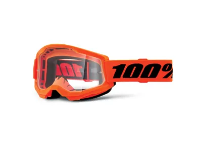 Zdjęcie produktu dla 100% Strata 2 Goggle - Clear Lens FA23 Neon Orange