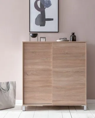 Immagine prodotto di Scarpiera Rootz – Sonoma – scaffale per scarpe in legno di alta qualità – ampia capienza per 20 paia – 100 x 108 x 37,5 cm