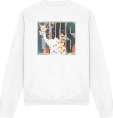 Immagine prodotto di Elvis Presley - Felpa "Aloha Knockout" per uomo/donna Unisex TV32721 (XL) (bianca)