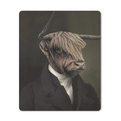 Produktbild von MuchoWow® Mauspad Mousepad Schottischer Highlander - Alte Meister - Kunst 30x40 cm - Mousepads - Maus Mat - Pad - Mausunterlage - Mausmatten
