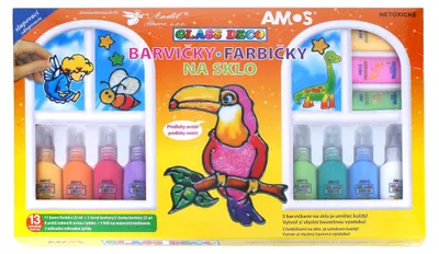 Immagine prodotto di Vernici per vetri colorati 13 colori AMOS
