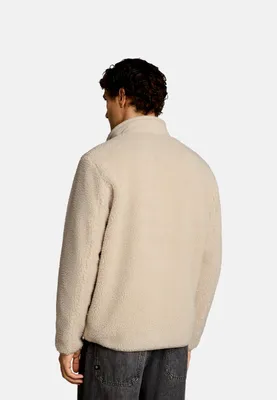 Produktbild von Tom Tailor Teddy Jacke mit Stehkragen, Reißverschluss und Eingrifftaschen
