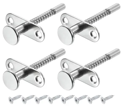 Productafbeelding van Drukknopsluiting, 6,5 x 75 mm / 0,26 x 2,95 inch, veerdrukknop van staal voor meubels, kasten, bedden, deuren, set van 4 stuks