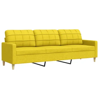 Produktbild von 3-Sitzer-Sofa Hellgelb 210 cm Stoff