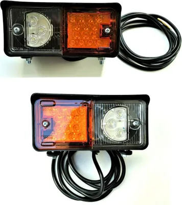 Produktbild von 2x LED Positionsleuchte mit Blinklicht Traktor Schlepper Bagger Positionslicht SET