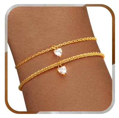 Produktbild von J.Fée Gold Armband Damen, Armband Kleeblatt Partner Armbänder Freundschaftsarmbä
