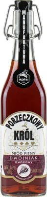 Image de Dwojniak aux myrtilles et à la framboise "Král" (Boisson alcoolisée aux myrtilles et framboises "Král"), 500 ml | Hydromel, vin, hydromel, vin, miel, hydromel | 500 ml | 16% d'alcool | Apis | Idée cadeau | 18+