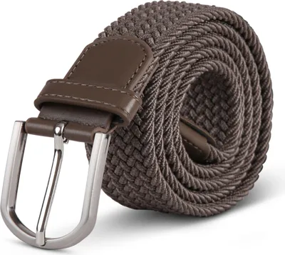 Produktbild von hemmy Stretchgürtel ( Länge: 105cm ) Taupe Flechtgürtel - Elastischer Stoffgürtel dehnbarer Gürtel ohne Löcher Uni stufenlos verstellbar
