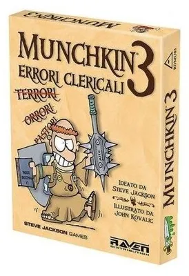 Imagen del producto de Munchkin 3: Errori Clericali (Edición italiana) – Juego de mesa – Steve Jackson Games – 3-6 jugadores – 10+