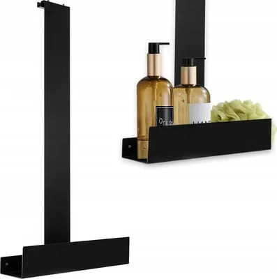 Immagine prodotto di Mensola per doccia sospesa Mensola per doccia Mensola per bagno Cestino per doccia Bagno Nero