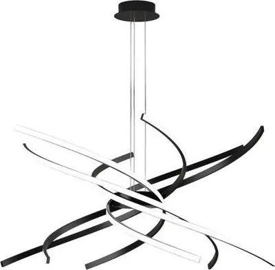 Produktbild von Moderner LED-Kronleuchter Top Light Tornado 69W 4450LM 1163/S80 Schwarz
