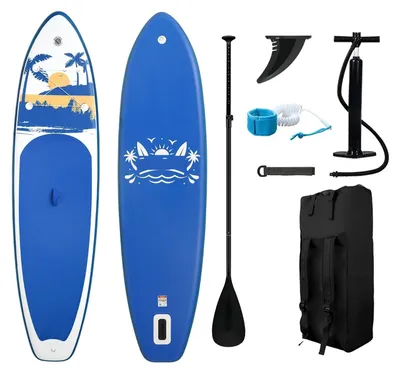 Image de Paddleboard - 335x84x15 cm - Gonflable - Livré avec une pagaie et des accessoires - Bleu