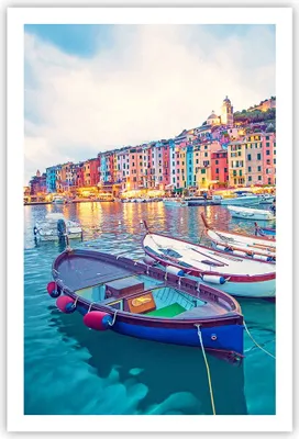 Produktbild von Poster - Poster ohne Rahmen - Porto Boote die Farben - 61x91,5 cm - Wand Bild - Wanddeko - Wandbilder - Kunstposter - Wandposter - Bilder - Kunstdruck - Wanddekoration - Wandbild - P2XPA61x91-4395